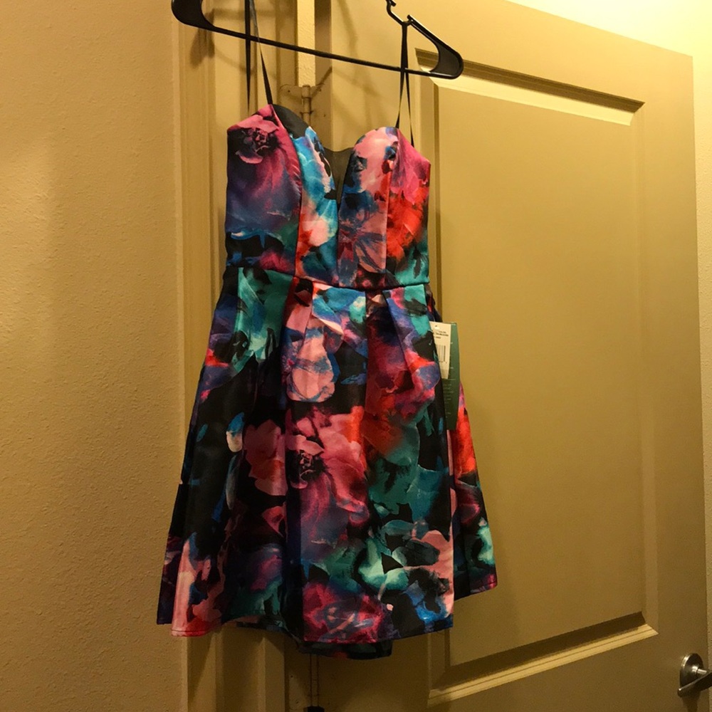 Floral Strapless Dress